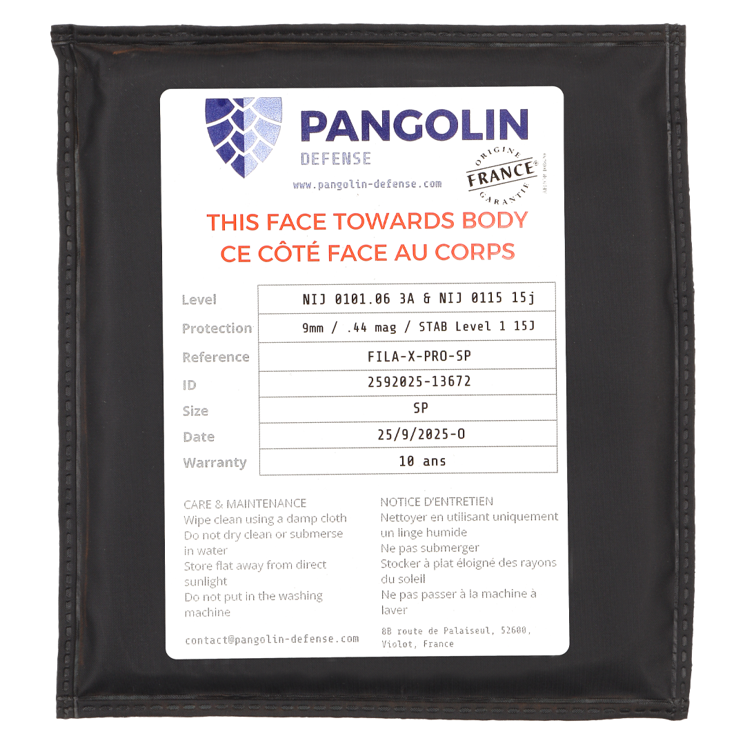 Inserts Balistiques NIJ 3A - SAPI et plaques de côté