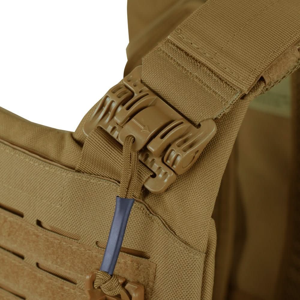 Dégrafage rapide du gilet de combat