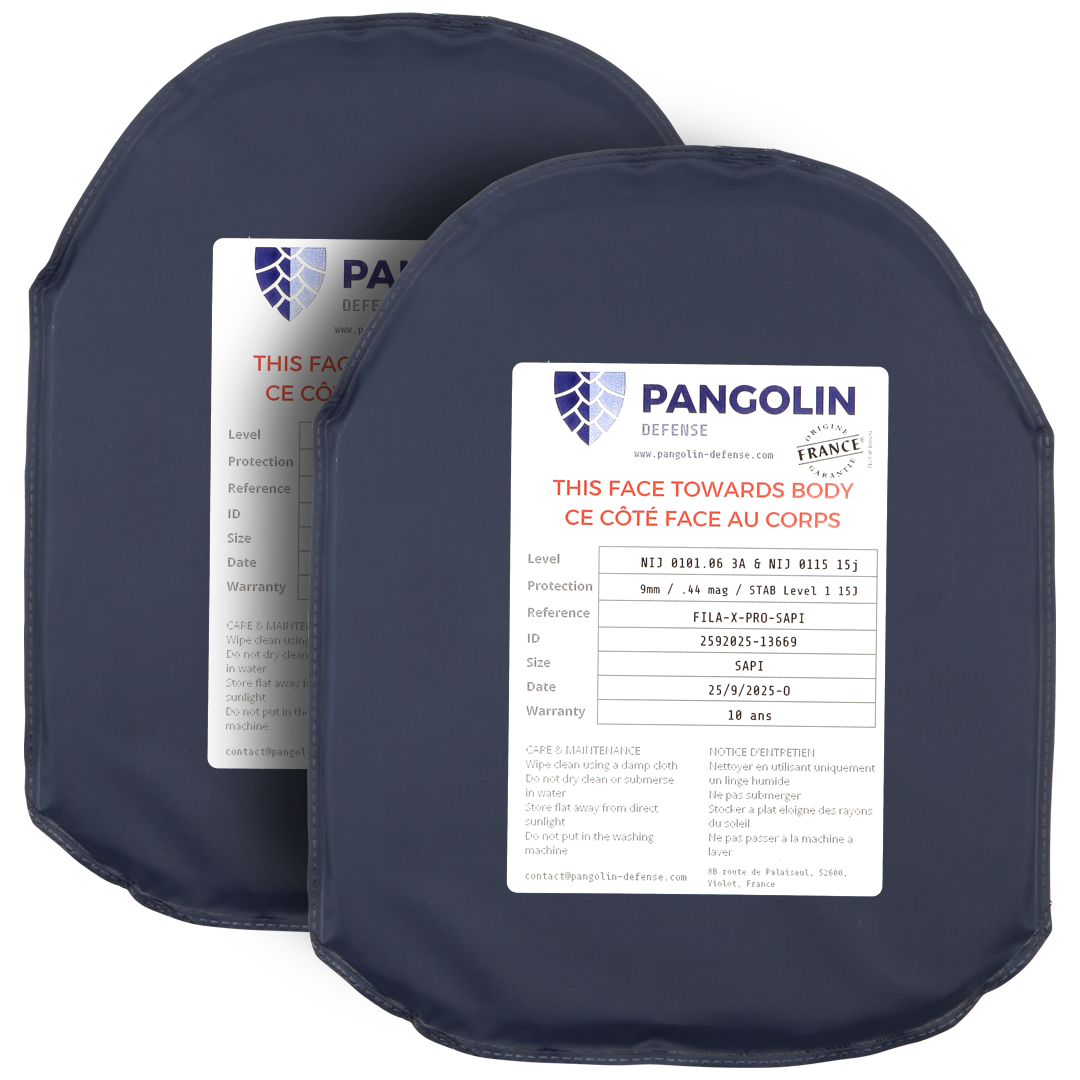 Inserts Balistiques NIJ 3A - SAPI et plaques de côté