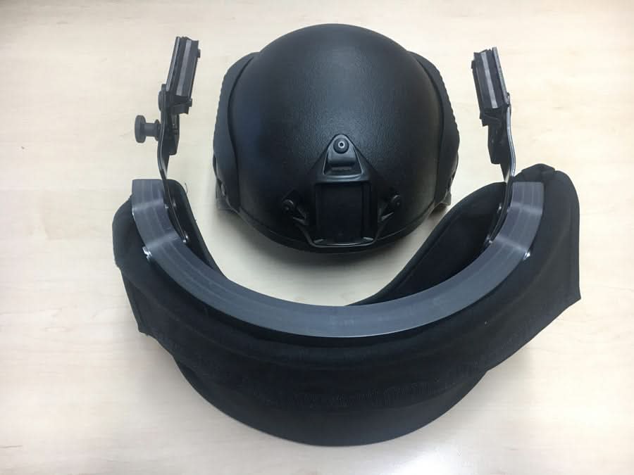 Visière balistique avec casque ACH NIJ 3A