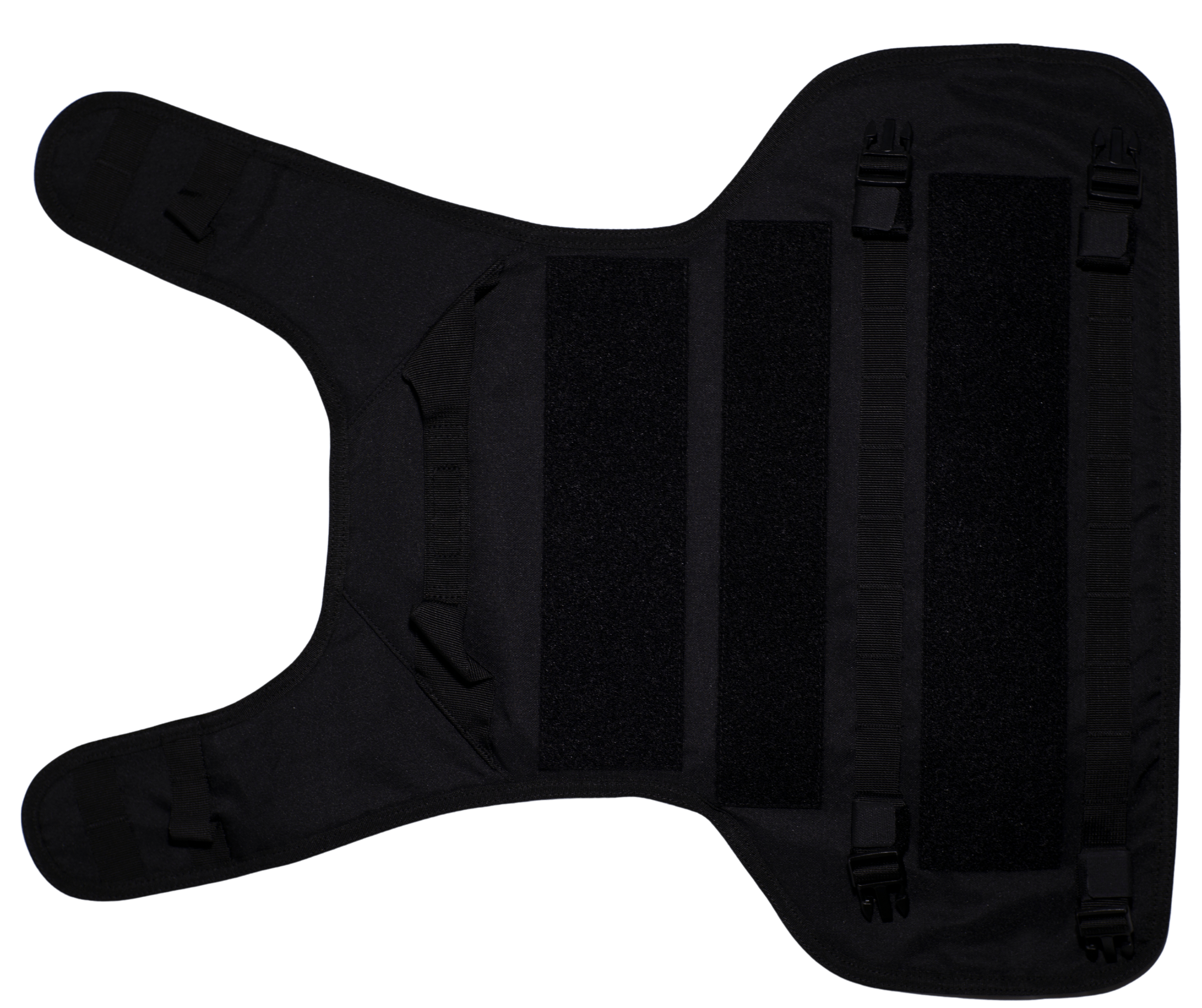 Vue à plat du gilet tactique de dos