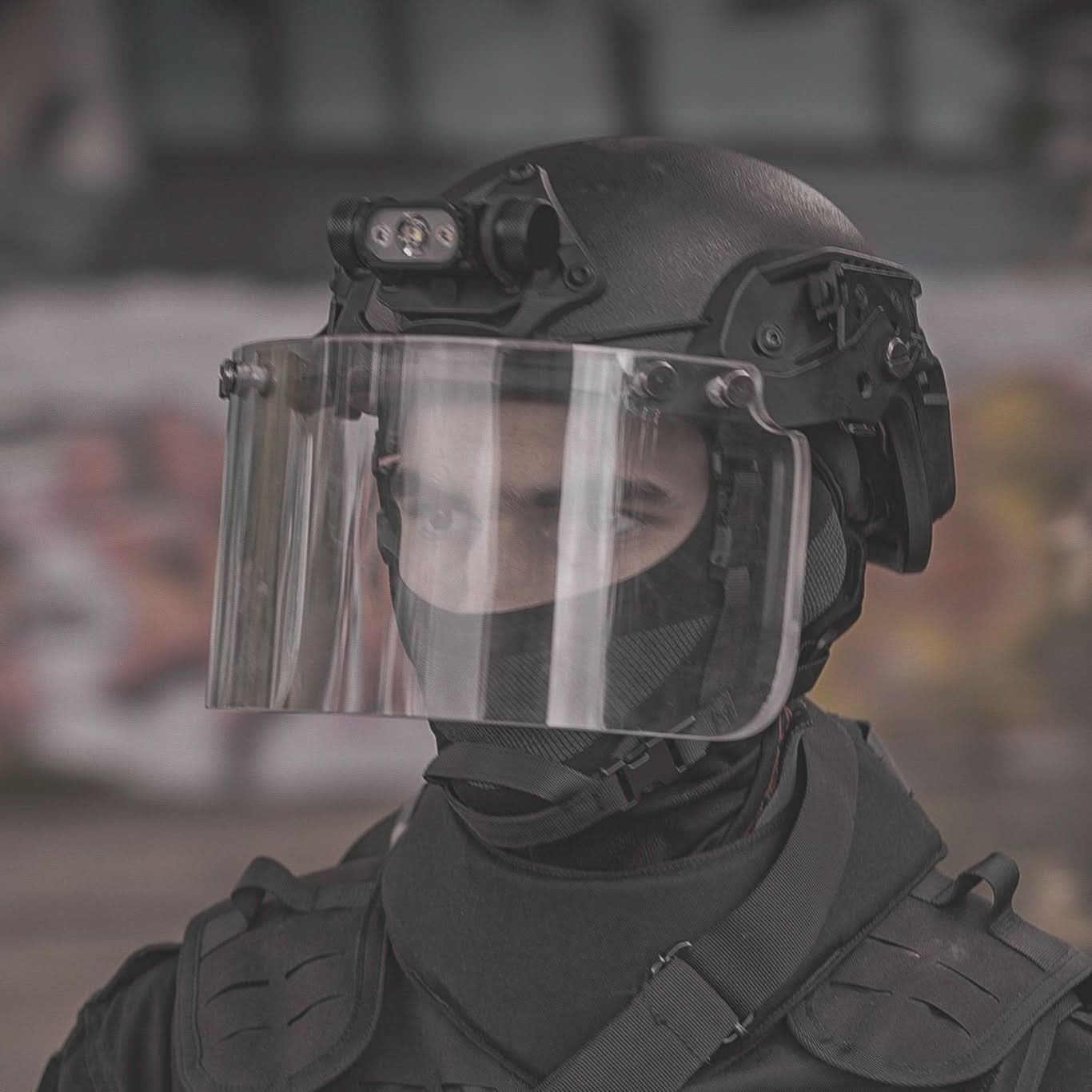 Visière pour casque balistique porté