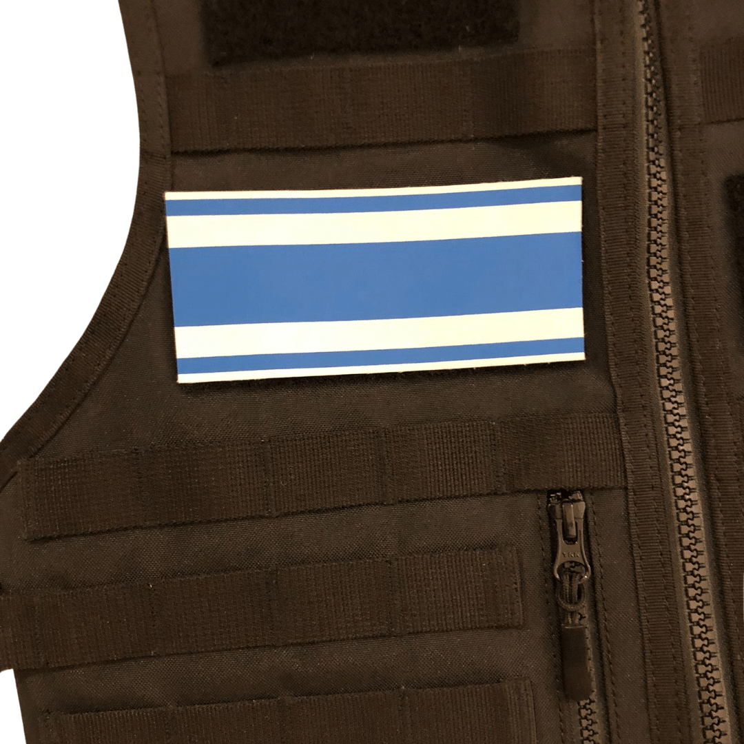 Bande d'identification sur un gilet pare-balles